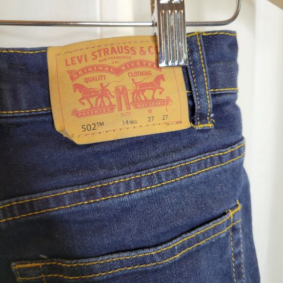Levi's Dark Wash 502 Taper Fit, Size 14, 27x27 - Picture 7 of 9